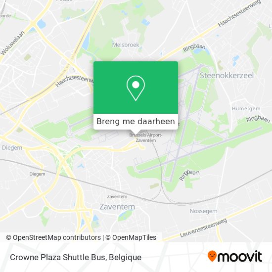 Crowne Plaza Shuttle Bus kaart