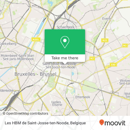 Les HBM de Saint-Josse-ten-Noode kaart