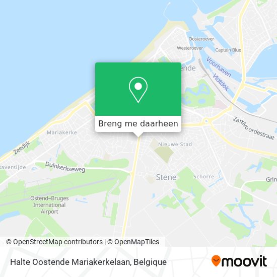 Halte Oostende Mariakerkelaan kaart