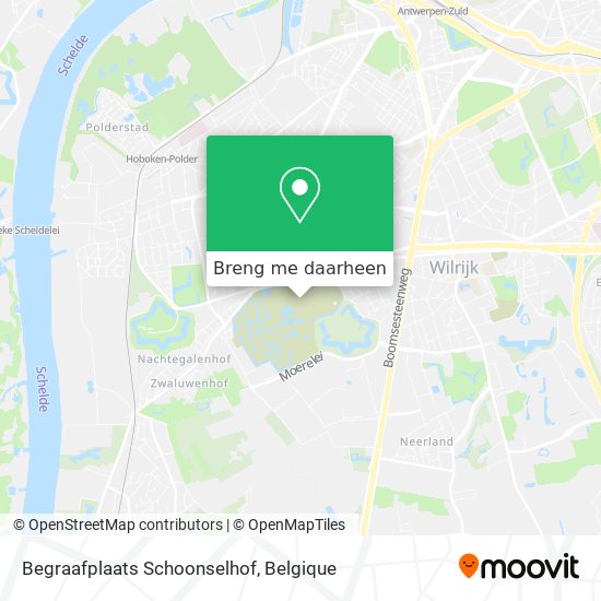 Begraafplaats Schoonselhof kaart