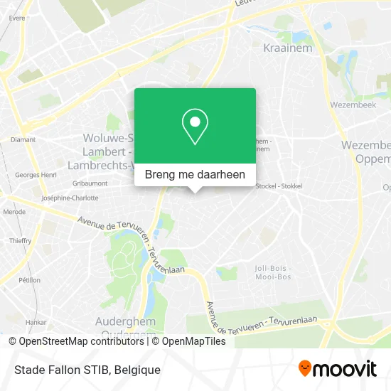 Stade Fallon STIB kaart