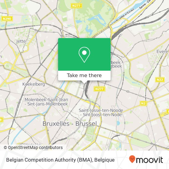 Belgian Competition Authority (BMA) kaart