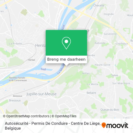 Autosécurité - Permis De Conduire - Centre De Liège kaart