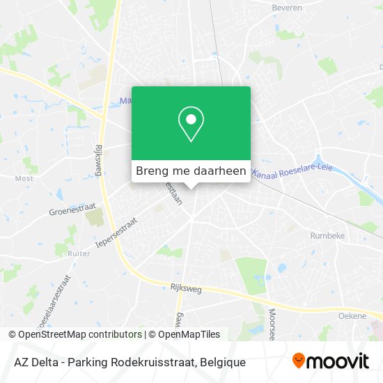 AZ Delta - Parking Rodekruisstraat kaart