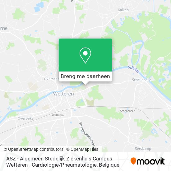 ASZ - Algemeen Stedelijk Ziekenhuis Campus Wetteren - Cardiologie / Pneumatologie kaart