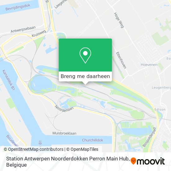 Station Antwerpen Noorderdokken Perron Main Hub kaart