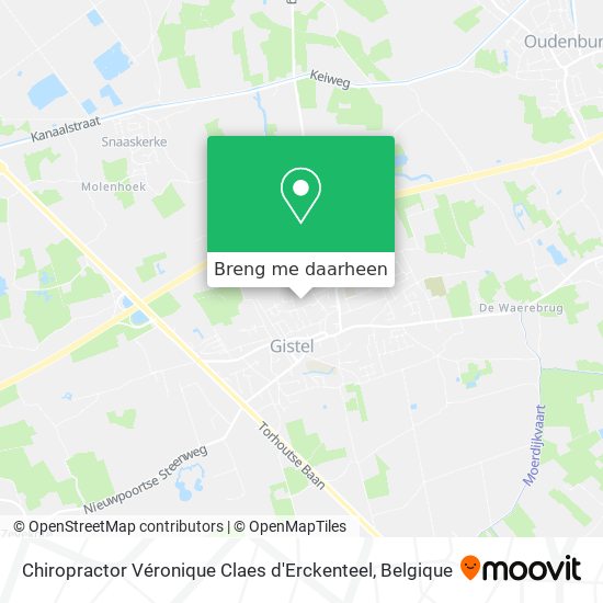 Chiropractor Véronique Claes d'Erckenteel kaart