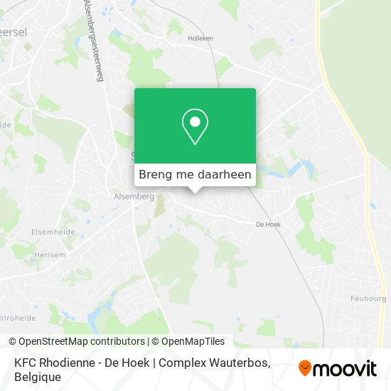 KFC Rhodienne - De Hoek | Complex Wauterbos kaart