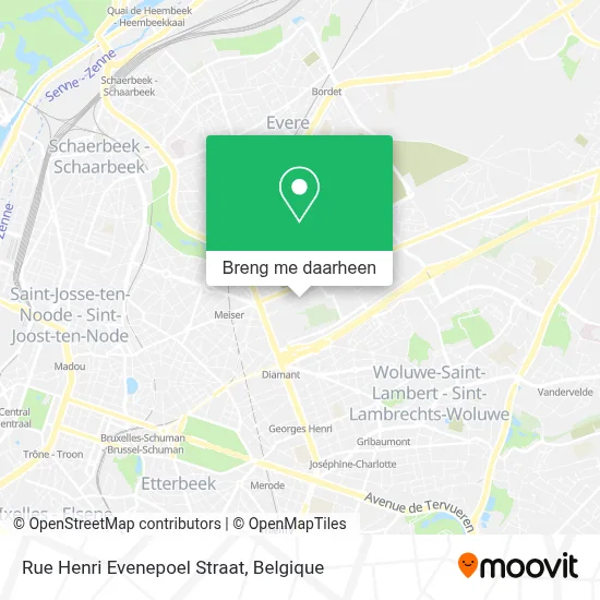 Rue Henri Evenepoel Straat kaart