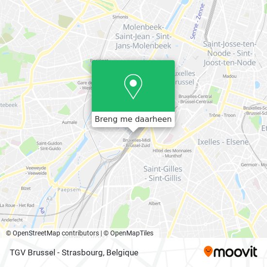 TGV Brussel - Strasbourg kaart
