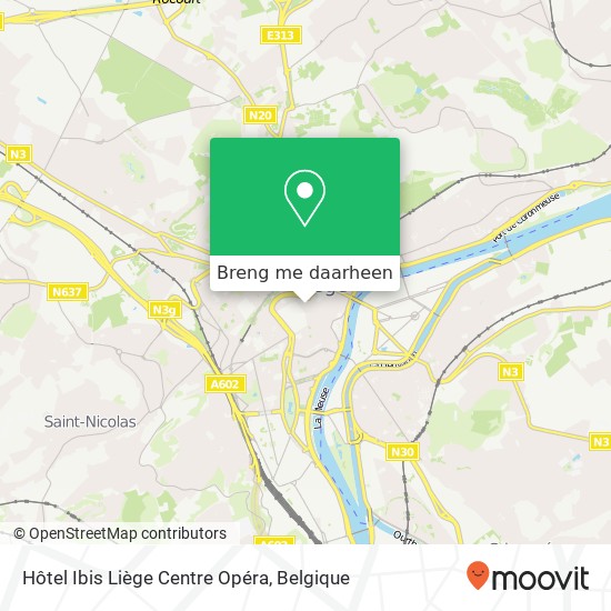 Hôtel Ibis Liège Centre Opéra kaart