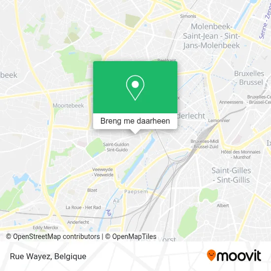 Rue Wayez kaart