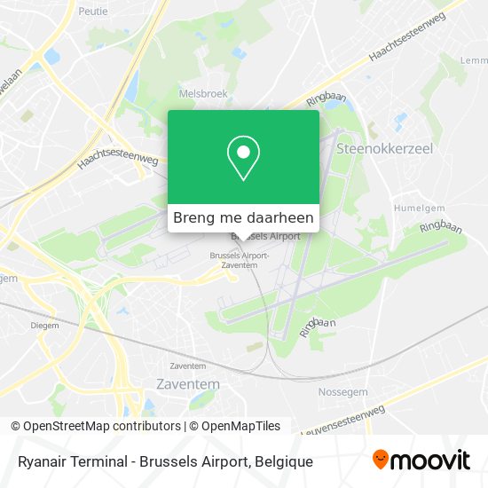 Ryanair Terminal - Brussels Airport kaart