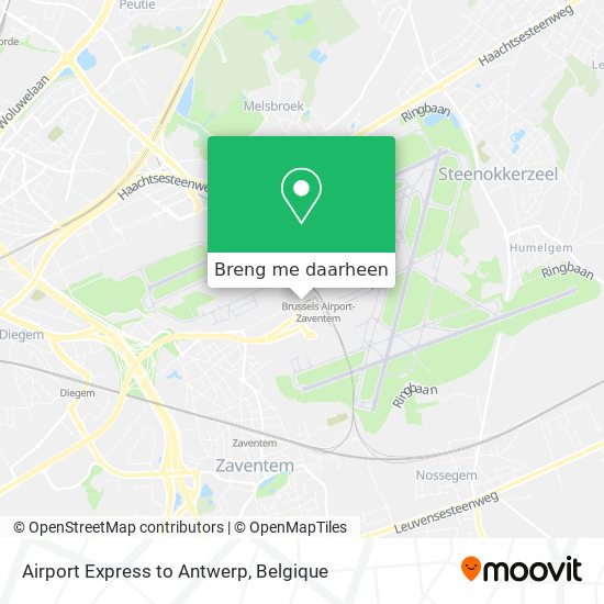 Airport Express to Antwerp kaart