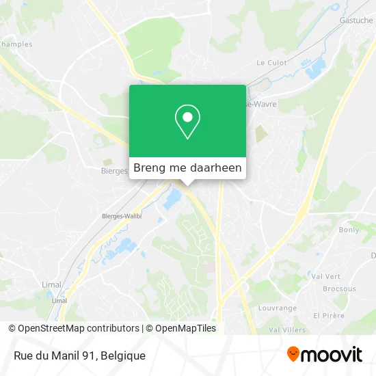 Rue du Manil 91 kaart