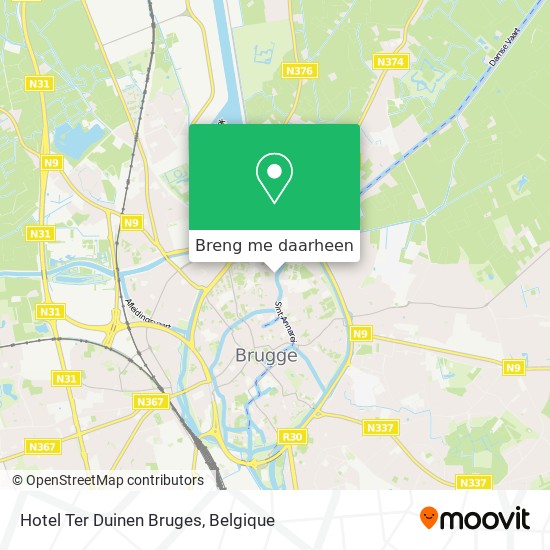 Hotel Ter Duinen Bruges kaart