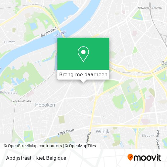 Abdijstraat - Kiel kaart
