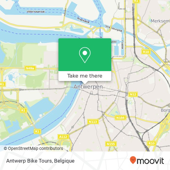 Antwerp Bike Tours kaart