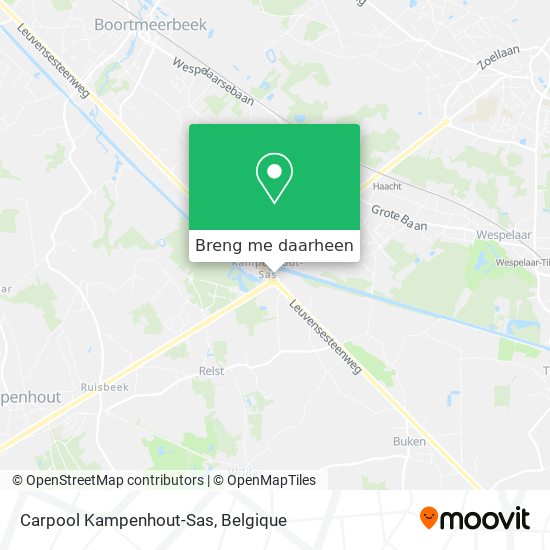 Carpool Kampenhout-Sas kaart