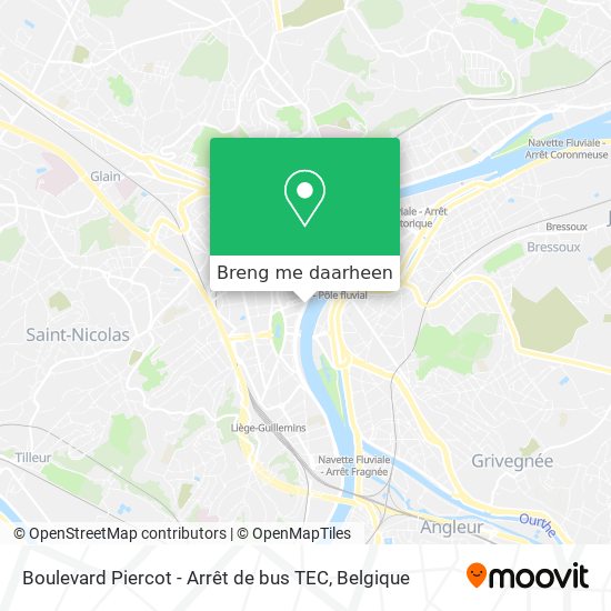 Boulevard Piercot - Arrêt de bus TEC kaart