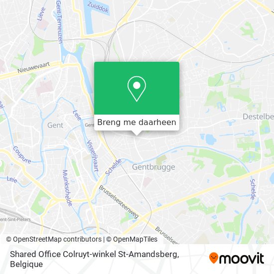 Shared Office Colruyt-winkel St-Amandsberg kaart