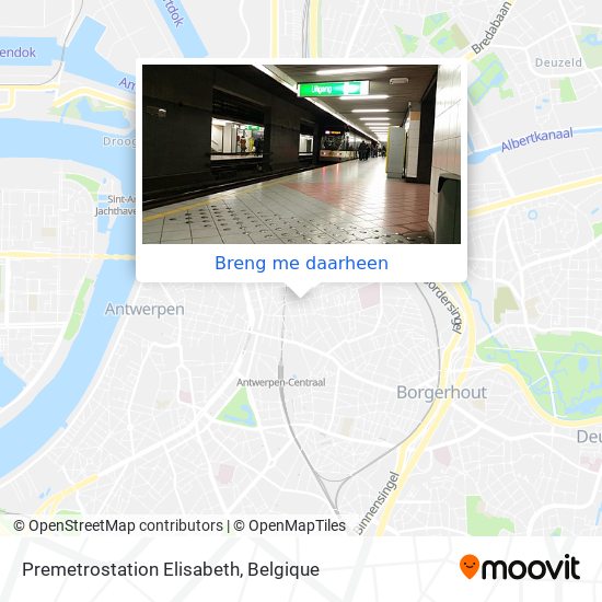 Premetrostation Elisabeth kaart