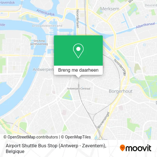 Airport Shuttle Bus Stop (Antwerp - Zaventem) kaart