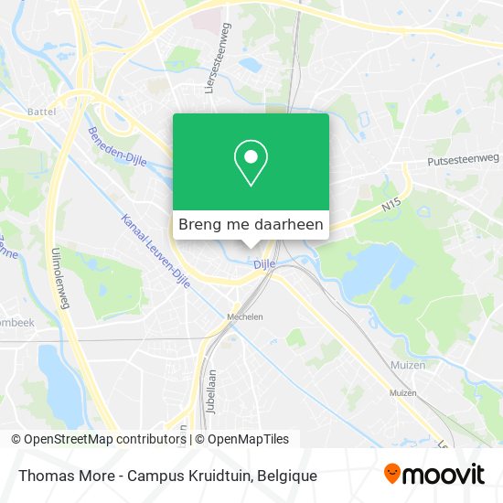 Thomas More - Campus Kruidtuin kaart