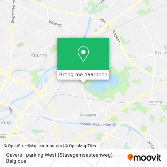 Gavers - parking West (Stasegemsesteenweg) kaart