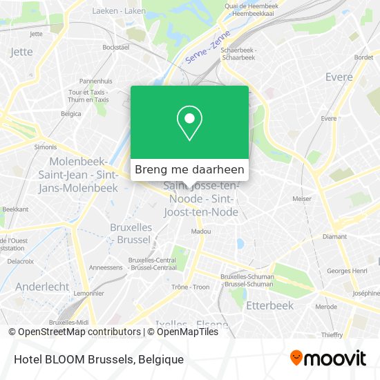 Hotel BLOOM Brussels kaart