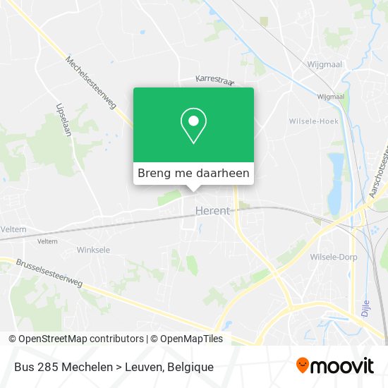 Hoe gaan Bus 285 > Leuven in Mechelen Bus of Trein?