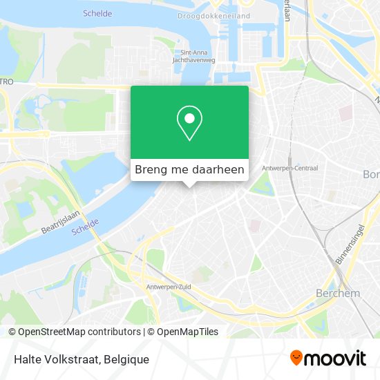 Halte Volkstraat kaart