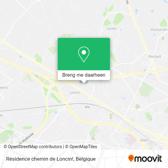 Résidence chemin de Loncin! kaart