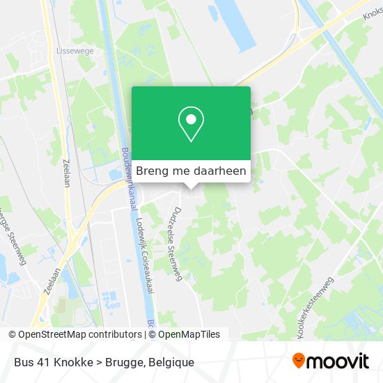 Bus 41 Knokke > Brugge kaart