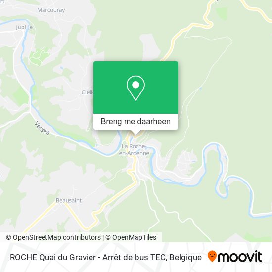 ROCHE Quai du Gravier - Arrêt de bus TEC kaart