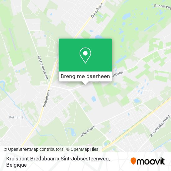 Kruispunt Bredabaan x Sint-Jobsesteenweg kaart