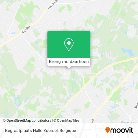 Begraafplaats Halle Zoersel kaart