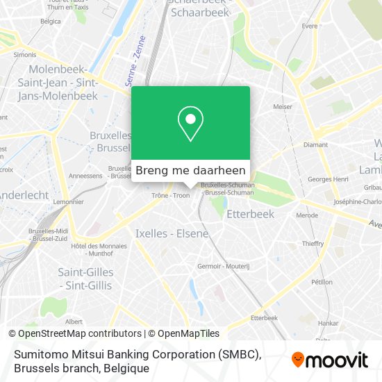 Sumitomo Mitsui Banking Corporation (SMBC), Brussels branch kaart