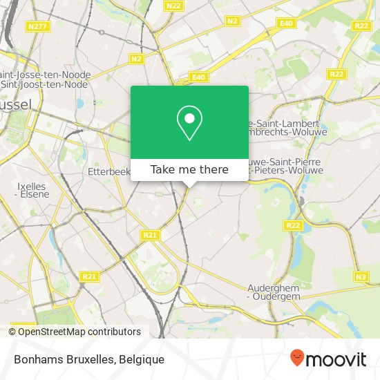 Bonhams Bruxelles kaart