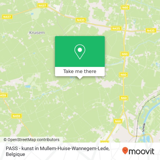 PASS - kunst in Mullem-Huise-Wannegem-Lede kaart