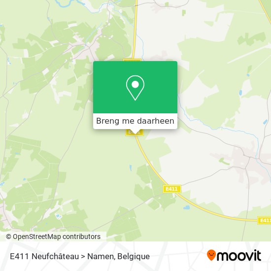 E411 Neufchâteau > Namen kaart