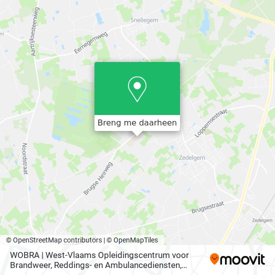WOBRA | West-Vlaams Opleidingscentrum voor Brandweer, Reddings- en Ambulancediensten kaart