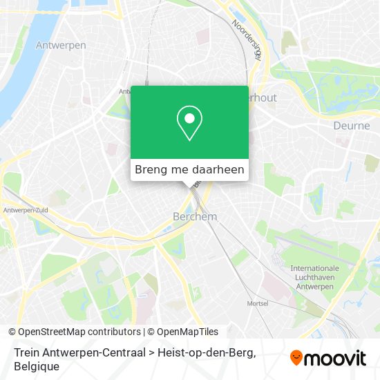 Trein Antwerpen-Centraal > Heist-op-den-Berg kaart
