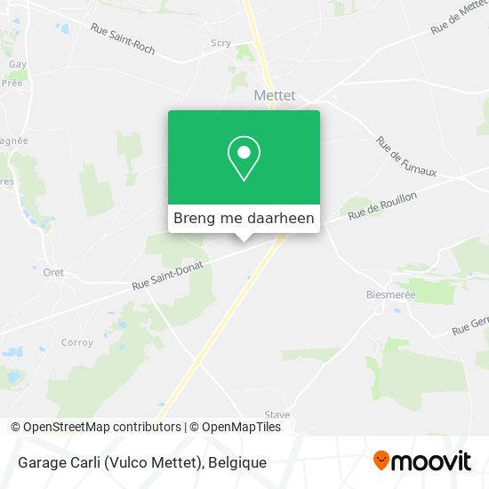 Garage Carli (Vulco Mettet) kaart
