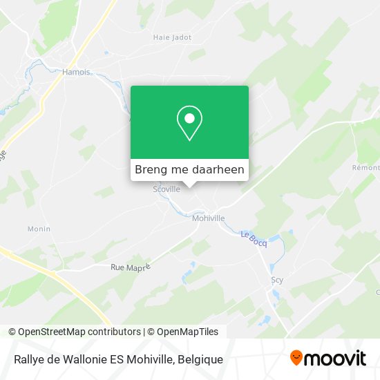 Rallye de Wallonie ES Mohiville kaart