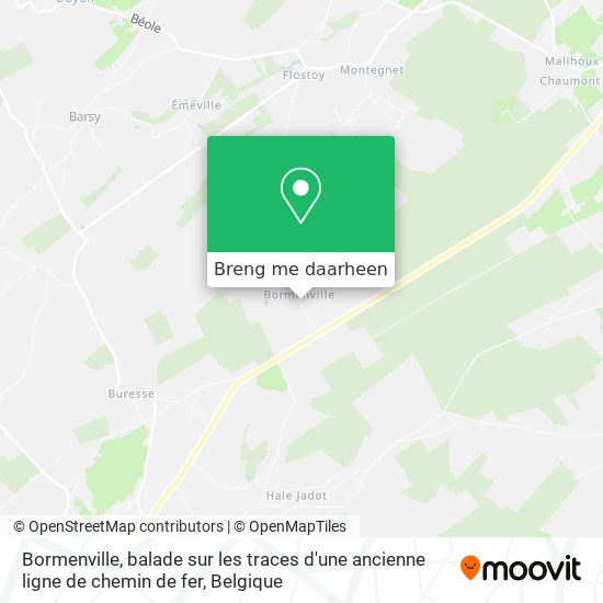 Bormenville, balade sur les traces d'une ancienne ligne de chemin de fer kaart