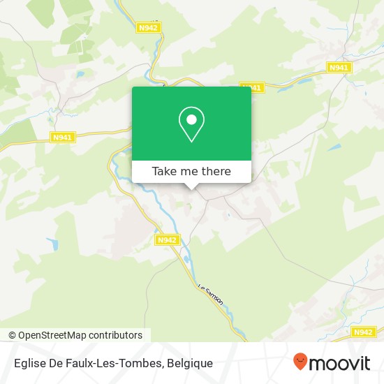 Eglise De Faulx-Les-Tombes kaart