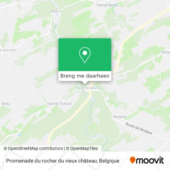 Promenade du rocher du vieux château kaart