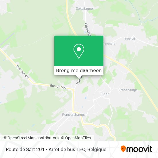 Route de Sart 201 - Arrêt de bus TEC kaart