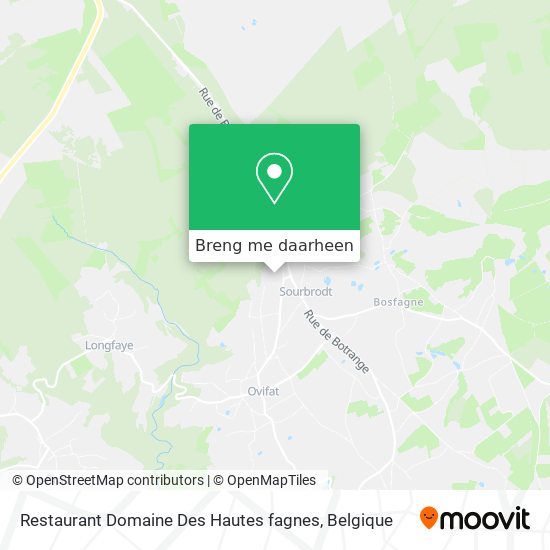 Restaurant Domaine Des Hautes fagnes kaart